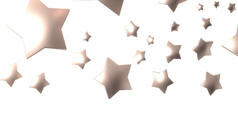 Holiday golden decoration, glitter frame isolated -