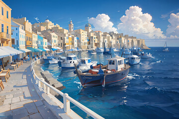 Malta concept illustration (AI ART) - obrazy, fototapety, plakaty