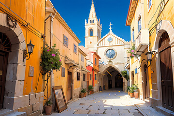 Fototapeta premium Malta concept illustration (AI ART)