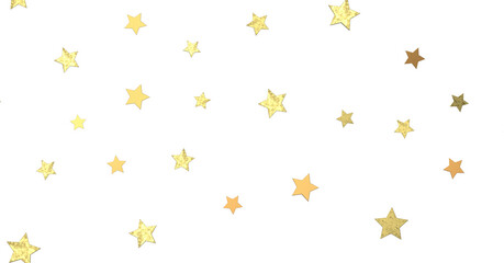 XMAS stars background, sparkle lights confetti falling. magic shining Flying christmas stars on night