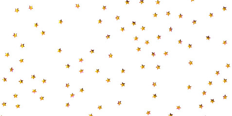 XMAS Stars - Holiday golden decoration, glitter frame isolated -