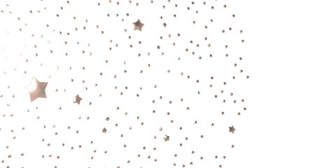 Stars - Holiday golden decoration, glitter frame isolated - PNG