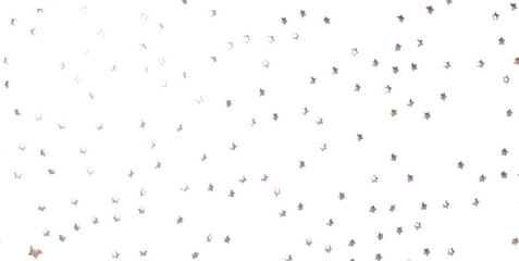 stars. Confetti celebration, Falling golden abstract decoration for party, birthday celebrate, PNG