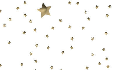 XMAS Stars - stars. Confetti celebration, Falling golden abstract decoration for party, birthday celebrate, PNG
