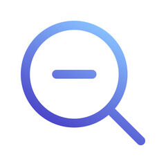 zoom out gradient icon