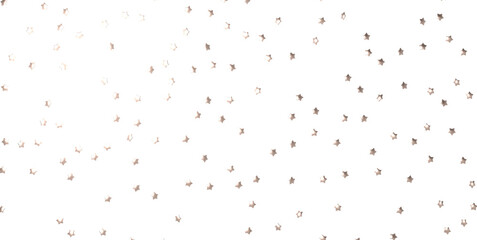 stars. Confetti celebration, Falling golden abstract decoration for party, birthday celebrate, PNG