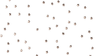 Stars - Holiday golden decoration, glitter frame isolated - PNG