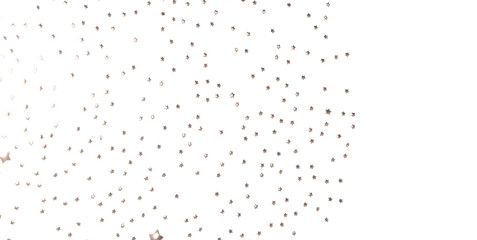 Stars - Holiday golden decoration, glitter frame isolated - PNG