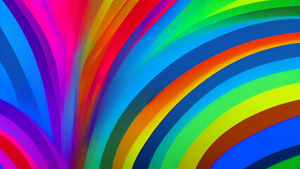 Abstract colorful rainbow background or wallpaper. Generative AI.