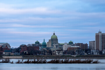 Fototapeta premium Harrisburg City Skyline at Dusk