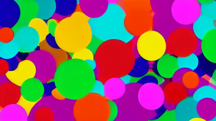 Abstract colorful circles background or wallpaper. Generative A