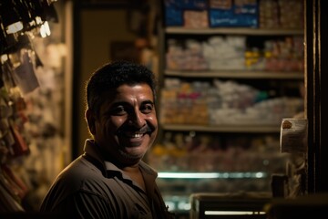 Fototapeta premium Small business owner - Illustration created with generative ai