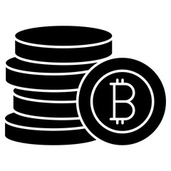 Trendy vector design of bitcoins 