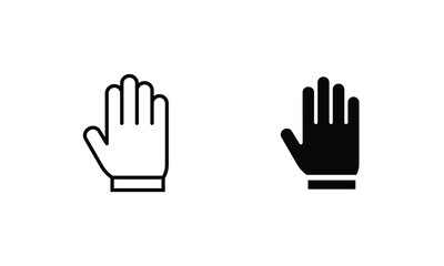 hand up line, gloves icon design, Medical health care emergency aid clinic and medication, hand finger thumb pointing direction