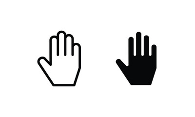 Obraz premium hand up line, gloves icon design, Medical health care emergency aid clinic and medication, hand finger thumb pointing direction