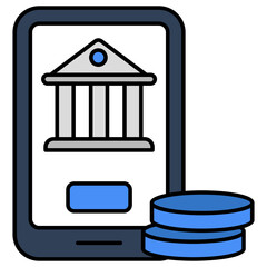 An icon design of mobile banking 