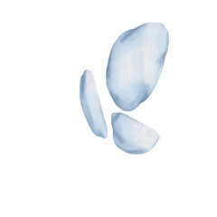 Abstract hand-drawn shapes. Random colorful irregular shapes, stones, shadows, spots, and lines. Elements for graphic design