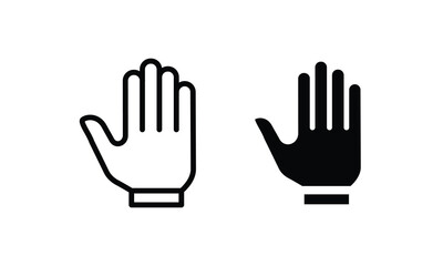 hand up line, gloves icon design, Medical health care emergency aid clinic and medication, hand finger thumb pointing direction