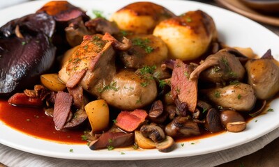 roasted chicken with potatoes