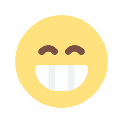 grinning flat icon