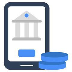 An icon design of mobile banking 