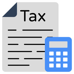 Modern design icon of tax paper