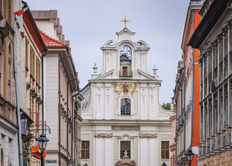 Fototapeta na wymiar Transfiguration Church in Old Town, historic part of Krakow, Poland