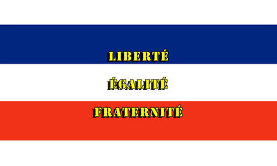 France, the colors of the flag, the values of the revolution still alive today: freedom, equality and brotherhood, against all oppression. liberté égalité fraternité