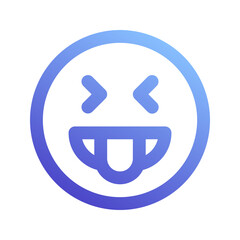 tongue out gradient icon