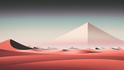 Painting of a desert, generative ai