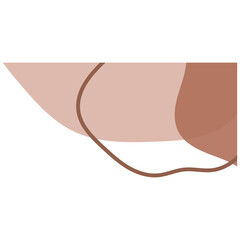 Earth Tone Freeform Organic Shape Corner