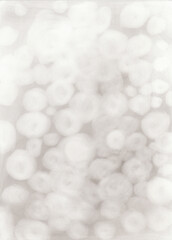 background with bubbles. charcoal drawing of white bubbles on light gray background
