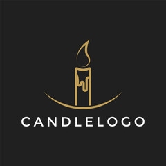 luxury candle logo design modern
