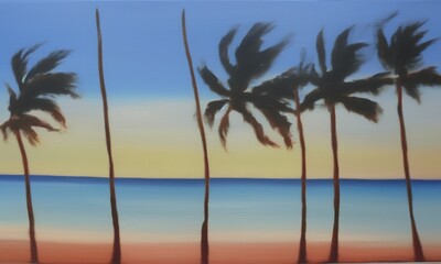 palm trees at sunset
