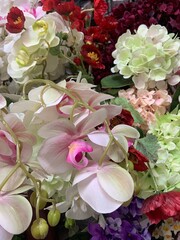 Faux flowers, fake flowers, 