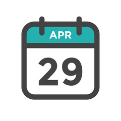 April 29 Calendar Day or Calender Date for Deadline or Appointment