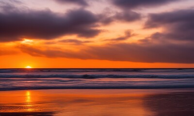 Obraz premium sunset on the beach