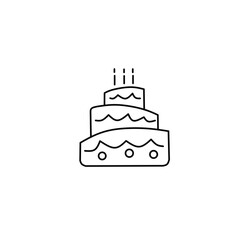 Cake vector set