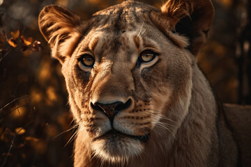 Fototapeta na wymiar Lion in the wild