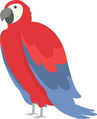 Cute macaw icon cartoon vector. Parrot bird. Nature jungle