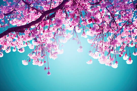 Spring sakura cherry blossom, Easter, Birthday, Mother's Day, generative ai
