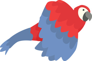 Bird tropical icon cartoon vector. Parrot fly. Jungle pet