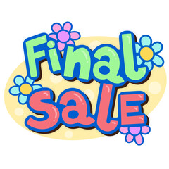 Final sale promotion signage for store decoration