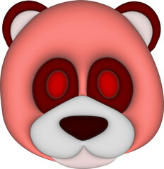 3d red panda