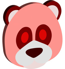 3d red panda