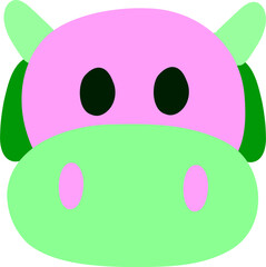 pastel colours cow