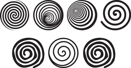 Spiral Vector File, Vector Bundle File-Cut File-Vector Clip Art  