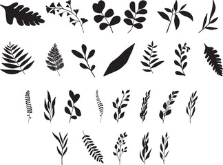 Leaves  Vector File, Vector Bundle File-Cut File-Vector Clip Art  