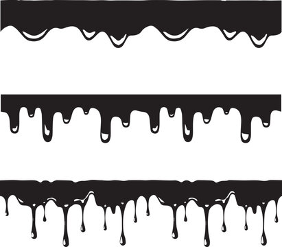 Liquid Dripping Vector File, Vector Bundle File-Cut File-Vector Clip Art  