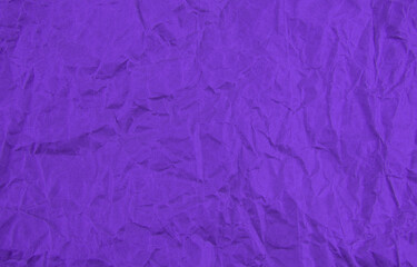 Fototapeta na wymiar Violet crumpled paper texture pattern. Rough grunge old blank.
